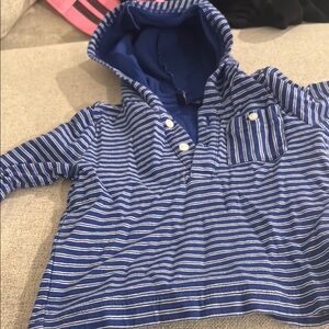 Blue Striped Kids Hoodie